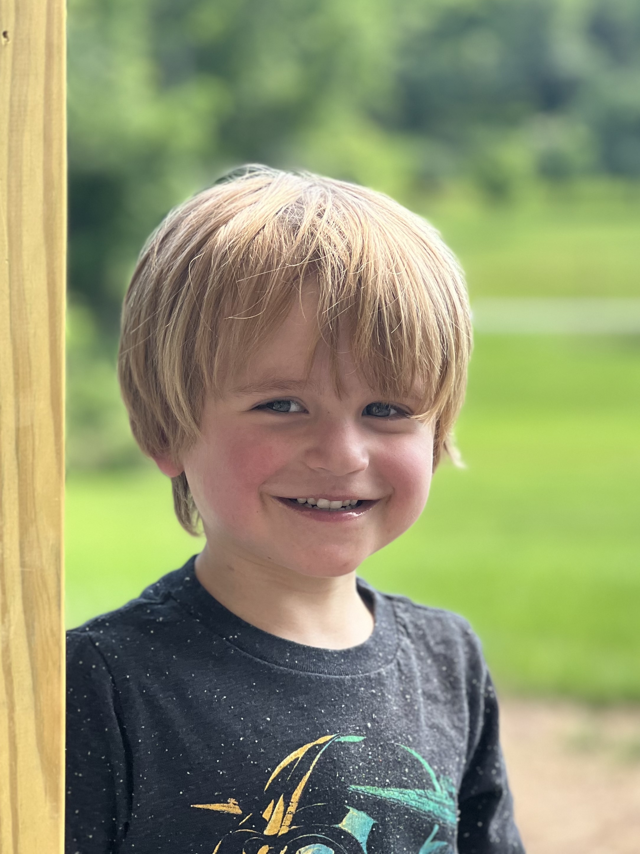Gunnar smiling, recovering with bravery and joy